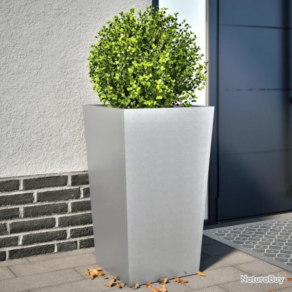 Jardinires 2 pcs 45x45x75 cm acier galvanis alsavelo
