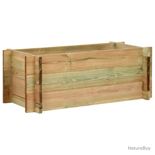 Jardinire surleve pour lgumes Bois de pin imprgn 80 cm alsavelo
