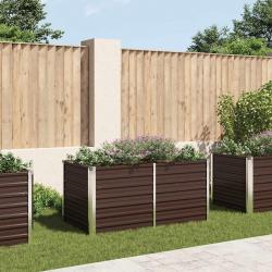 Jardinière surélevée Marron 160x80x77 cm Acier galvanisé alsavelo
