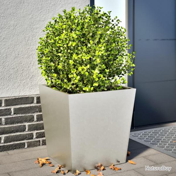 Jardinires 2 pcs 50x50x50 cm acier inoxydable alsavelo