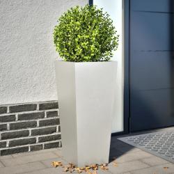 Jardinières 2 pcs 35x35x75 cm acier inoxydable alsavelo