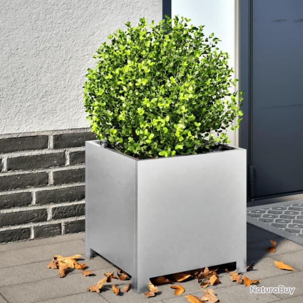 Jardinires 2 pcs 40x40x40 cm acier galvanis alsavelo