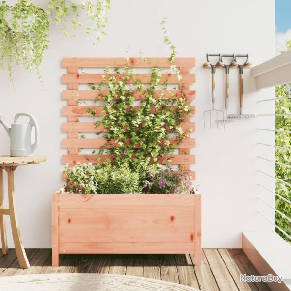 Jardinire avec support 79x39,5x114 cm bois massif douglas alsavelo