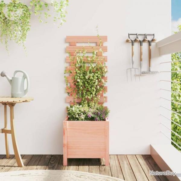 Jardinire avec support 39x39,5x114 cm bois massif douglas