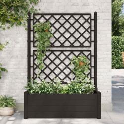 Jardinière avec treillis 100x43x142 cm PP Anthracite alsavelo