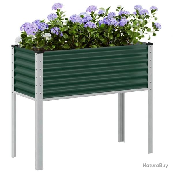 Jardinire vert 100x41x90 cm acier alsavelo