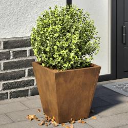 Jardinières 2 pcs 30x30x30 cm acier résistant aux intempéries alsavelo