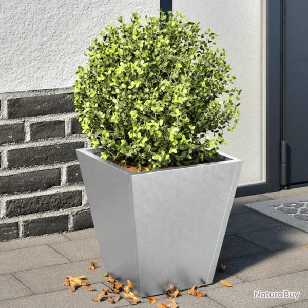 Jardinires 2 pcs 30x30x30 cm acier galvanis alsavelo