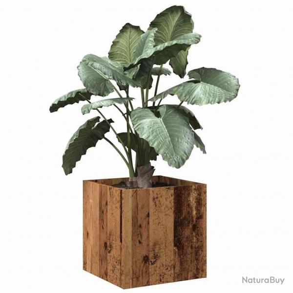 Jardinire vieux bois 40x40x40 cm bois d'ingnierie alsavelo