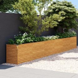 Lit surélevé de jardin 578x50x69 cm acier corten alsavelo