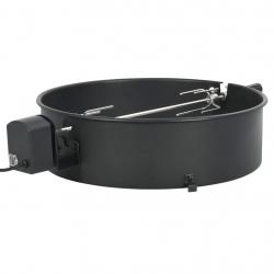 Kit d'anneau de rôtissoire de barbecue 57 cm Noir alsavelo