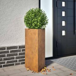 Jardinières 2 pcs triangulaire acier résistant aux intempéries alsavelo