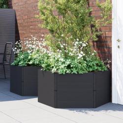 Jardinières de jardin 2 pcs anthracite PP alsavelo