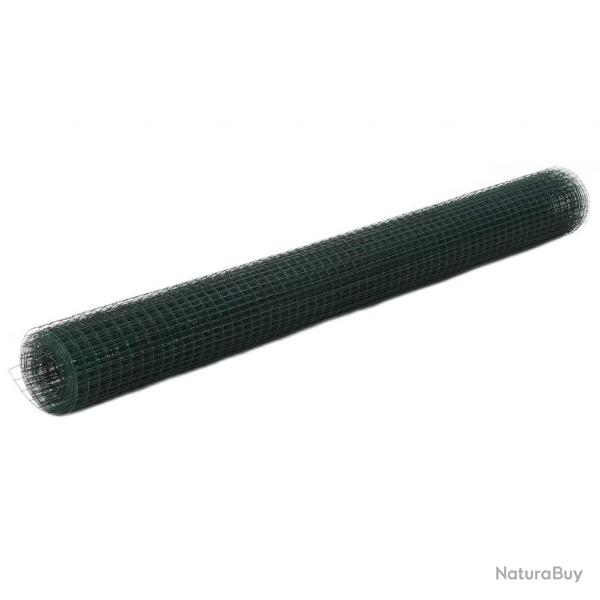 Grillage acier avec revtement en PVC 10x1,5 m vert alsavelo