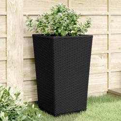 Jardinières 4 pcs noir 32,5x32,5x57 cm polypropylène alsavelo