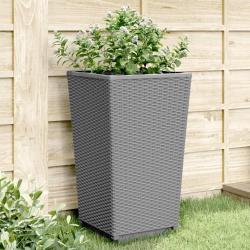 Jardinières 4 pcs gris clair 32,5x32,5x57 cm polypropylène alsavelo