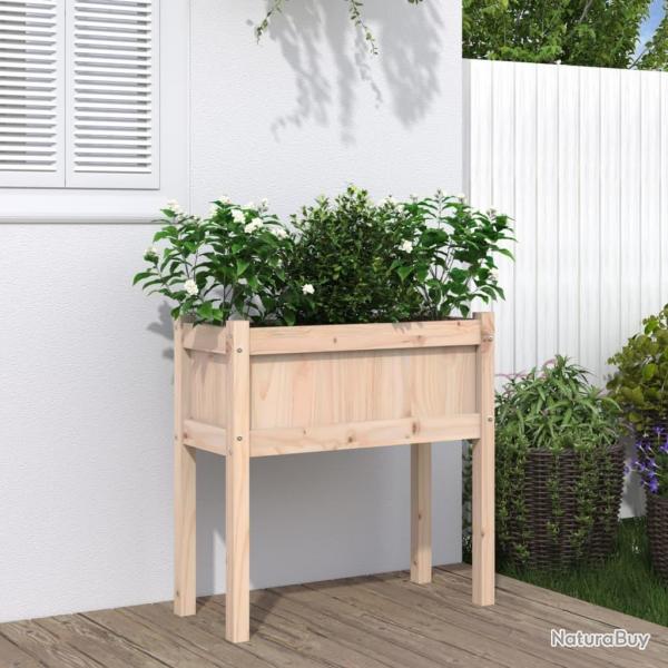 Jardinires avec pieds 70x31x70 cm bois de pin massif alsavelo