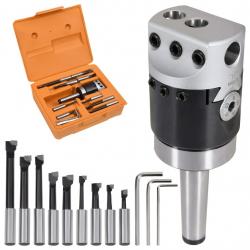 Jeu d'outils d'alésage 15 pcs 50 mm Tête d'alésage MT2-F1-12 alsavelo