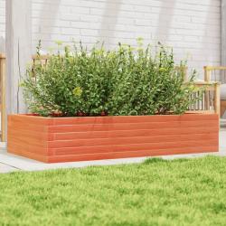 Jardinière cire marron 110x60x23 cm bois de pin massif alsavelo