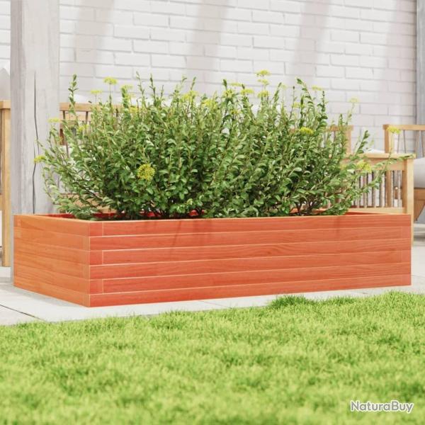 Jardinire cire marron 110x60x23 cm bois de pin massif alsavelo