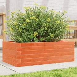 Jardinière cire marron 70x40x23 cm bois de pin massif alsavelo