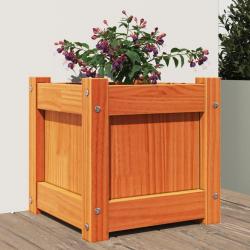 Jardinière cire marron 31x31x31 cm bois de pin massif alsavelo
