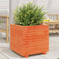Jardinière cire marron 50x50x49,5 cm bois de pin massif alsavelo