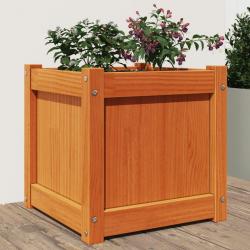 Jardinière cire marron 40x40x40 cm bois de pin massif alsavelo