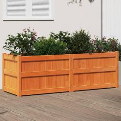 Jardinière cire marron 150x50x50 cm bois de pin massif alsavelo