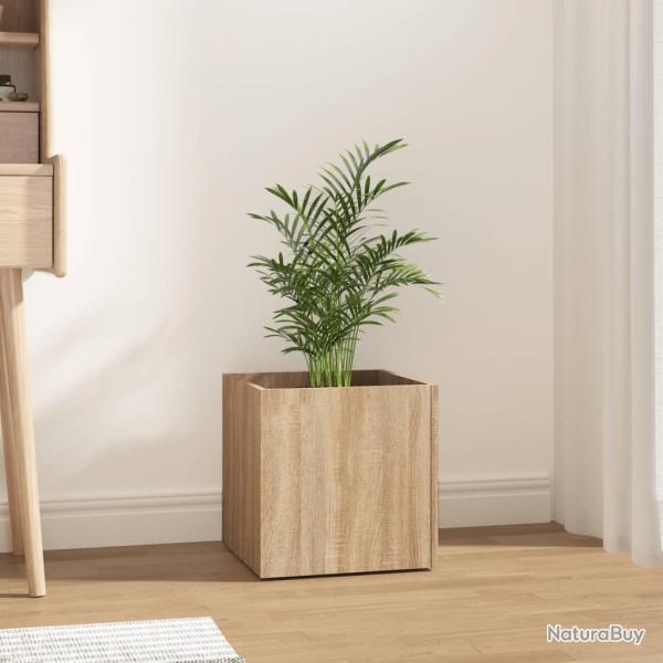 Jardinire Chne sonoma 40x40x40 cm Bois d'ingnierie alsavelo