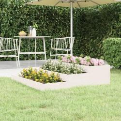 Jardinière Blanc 107x107x27 cm Bois massif de pin alsavelo