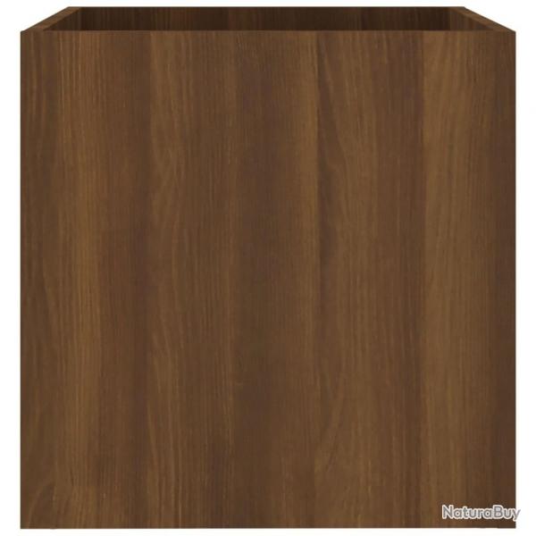 Jardinire Chne marron 40x40x40 cm Bois d'ingnierie alsavelo