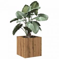 Jardinière chêne artisanal 40x40x40 cm bois d'ingénierie alsavelo