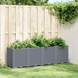 Jardinière bleu gris 160x40x53 cm PP alsavelo
