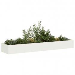Jardinière blanc 360x80x40 cm acier alsavelo