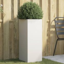 Jardinière blanc 32x29x75 cm acier alsavelo