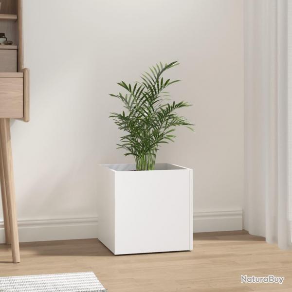 Jardinire Blanc 40x40x40 cm Bois d'Ingnierie alsavelo