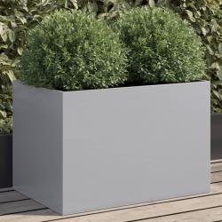 Jardinière argenté 62x40x39 cm acier galvanisé alsavelo