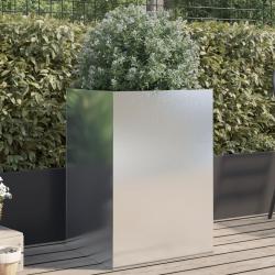 Jardinière argenté 52x48x75 cm acier inoxydable alsavelo