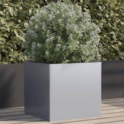 Jardinière argenté 49x47x46 cm acier galvanisé alsavelo
