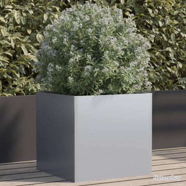 Jardinire argent 49x47x46 cm acier galvanis