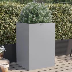 Jardinière argenté 52x48x75 cm acier galvanisé alsavelo