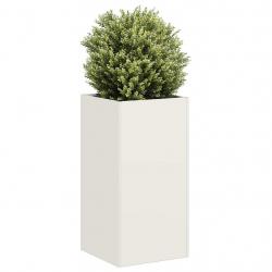 Jardinière blanc 40x40x80 cm acier laminé à froid alsavelo