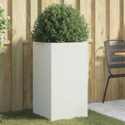 Jardinière blanc 42x38x75 cm acier alsavelo