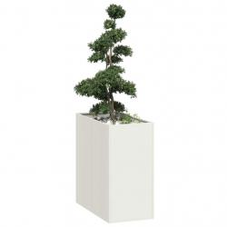 Jardinière blanc 40x80x80 cm acier alsavelo