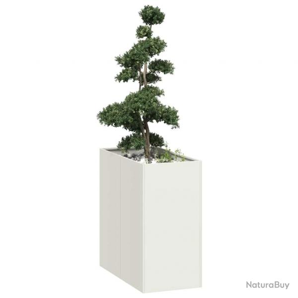 Jardinire blanc 40x80x80 cm acier alsavelo