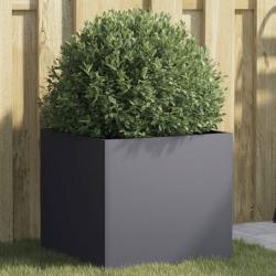 Jardinière anthracite 42x40x39 cm acier alsavelo
