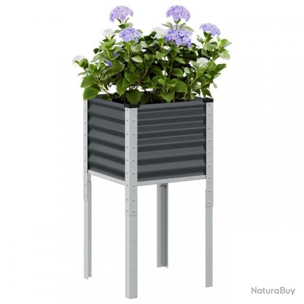 Jardinire anthracite 45x45x88 cm acier