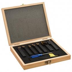 Jeu d'outils de tournage indexables 12 pcs 12x12 mm 80 mm alsavelo
