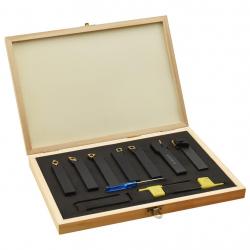 Jeu d'outils de tournage indexables 12 pcs 16x16 mm 100 mm alsavelo